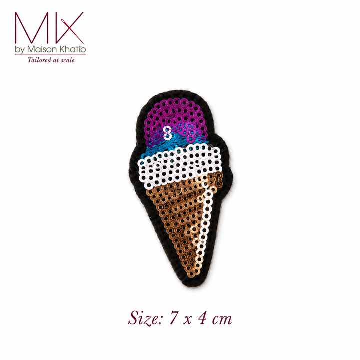 Sequin Ice Cream Summer Badge Set of 6 7 x 4 cm Maison Khatib Lebanon