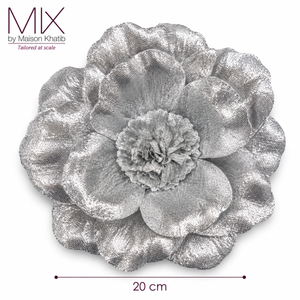 Metallic Textured Couture Textile Flower – 20 cm