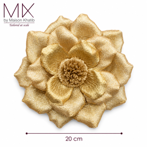 Metallic Textured Couture Textile Flower – 20 cm