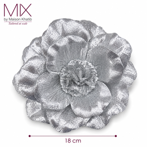 Metallic Textured Couture Textile Flower – 18 cm