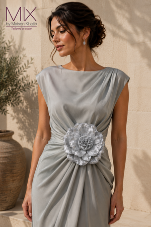 Metallic Textured Couture Textile Flower – 20 cm