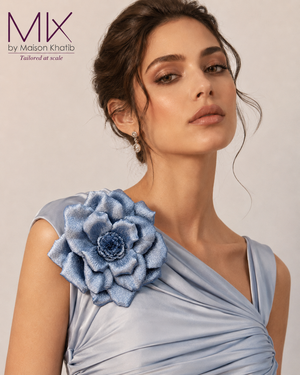 Metallic Textured Couture Textile Flower – 20 cm