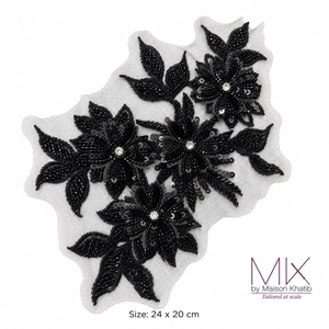 Floral Sequin Lace Appliqué Maison Khatib Lebanon