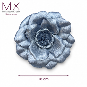 Metallic Textured Couture Textile Flower – 18 cm