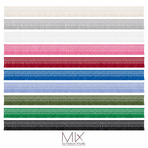 Geometric Fringe Lace Trim 9 cm by Meter White Maison Khatib Lebanon