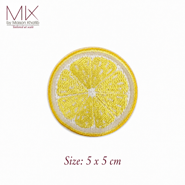 Lemon Slice Embroidered Fruit Badge Set of 6 5 x 5 cm Maison Khatib Lebanon