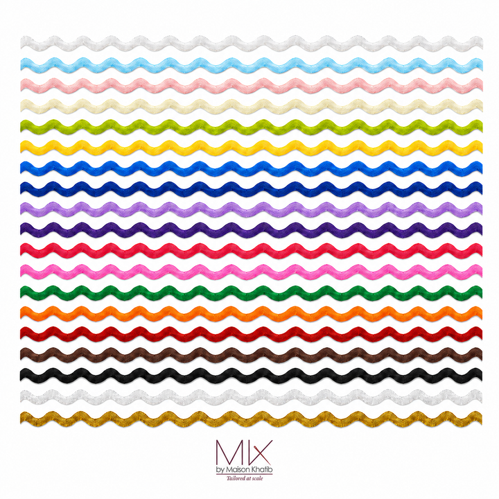 Colorful Ric Rac Zigzag Lace Trim 2 cm by Meter