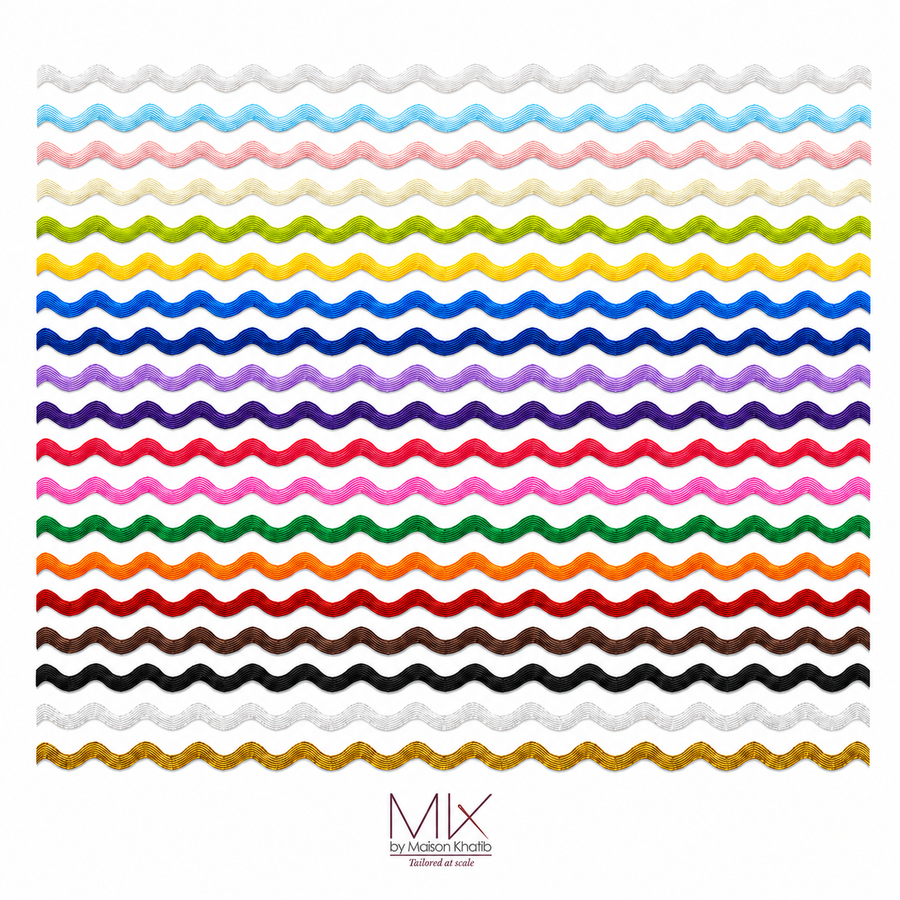 Colorful Ric Rac Zigzag Lace Trim 2 cm by Meter white Maison Khatib Lebanon