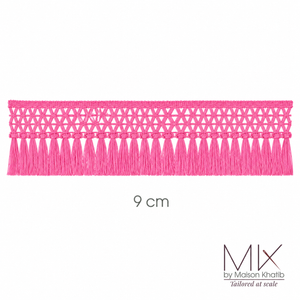 Geometric Fringe Lace Trim 9 cm by Meter Red Maison Khatib Lebanon