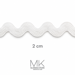 Colorful Ric Rac Zigzag Lace Trim 2 cm by Meter off white Maison Khatib Lebanon