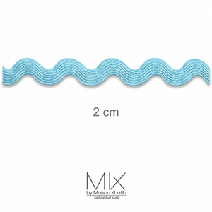 Colorful Ric Rac Zigzag Lace Trim 2 cm by Meter aqua Maison Khatib Lebanon
