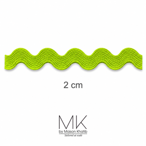 Colorful Ric Rac Zigzag Lace Trim 2 cm by Meter light green Maison Khatib Lebanon