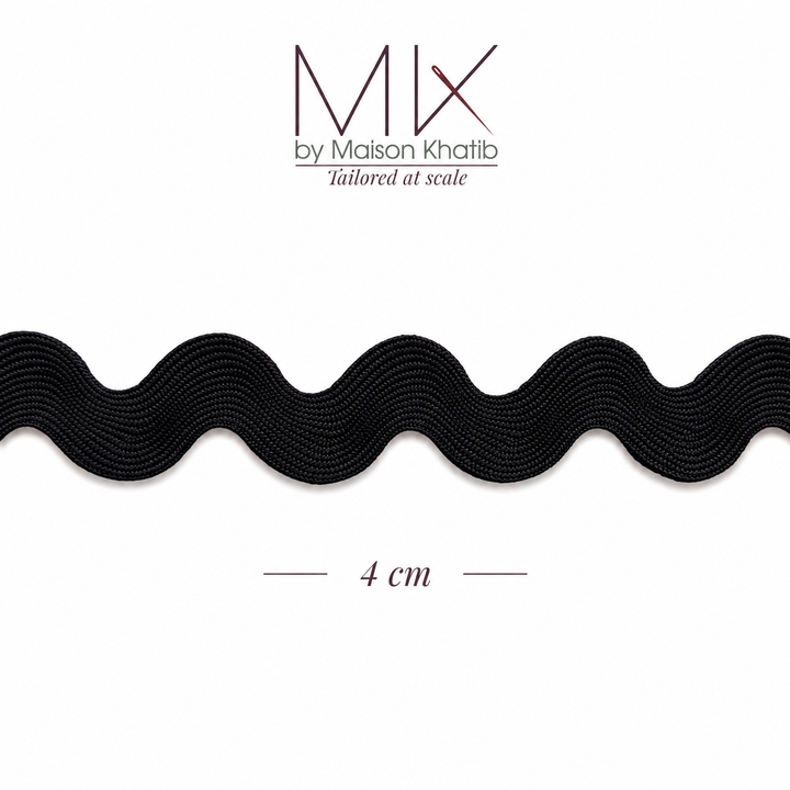 Wide Ric Rac Wavy Trim 4 cm by Meter white Maison Khatib Lebanon