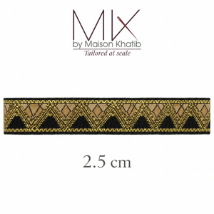 Metallic Triangle Embroidered Lace Trim 2 cm by Meter