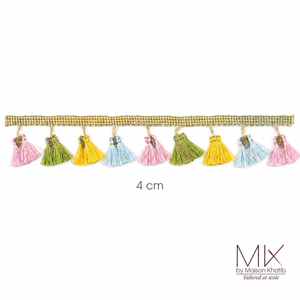 Tassel Fringe Lace Trim 4 cm by Meter blue Maison Khatib Lebanon
