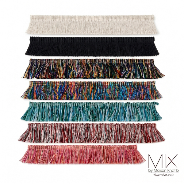 Fringe Lace Trim 4 cm by Meter black Maison Khatib Lebanon