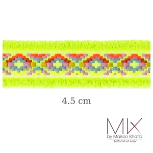 Jacquard Fringe Lace Trim 4.5 cm by Meter beige Maison Khatib Lebanon