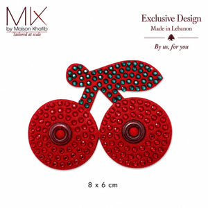 Cherry Beaded Sew-On Badge