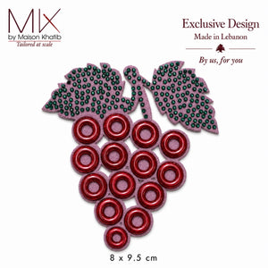 Grape Cluster Beaded Sew-On Badge