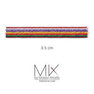 Colorful Woven Lace Trim 3.5 cm by Meter blue Maison Khatib Lebanon