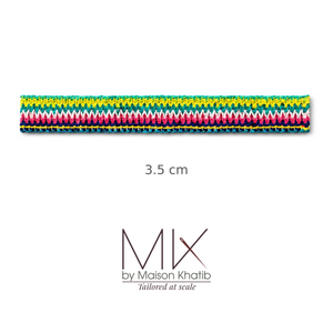 Colorful Woven Lace Trim 3.5 cm by Meter red Maison Khatib Lebanon