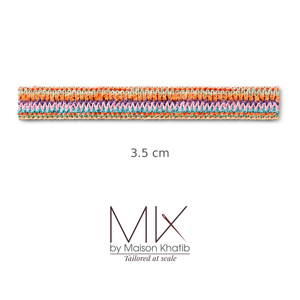 Colorful Woven Lace Trim 3.5 cm by Meter pink Maison Khatib Lebanon