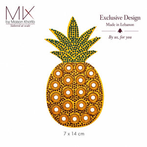 Pineapple Beaded Sew-On Badge